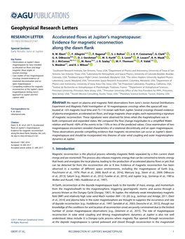 Evidence for Magnetic Reconnection Along the Dawn Flank