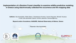 Implementation of a Random Forest Classifier to Examine Wildfire Predictive Modeling in Greece Using Diachronically Collected Fire Occurrence and Fire Mapping Data