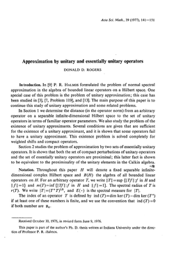 Approximation by Unitary and Essentially Unitary Operators