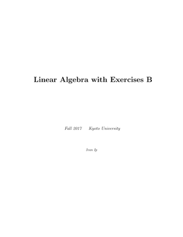Linear Algebra with Exercises B