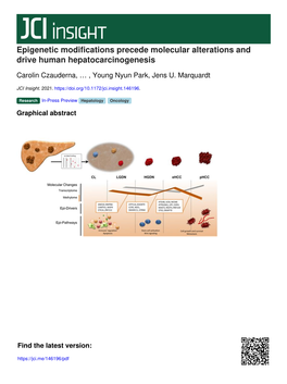 Epigenetic Modifications Precede Molecular Alterations and Drive Human Hepatocarcinogenesis