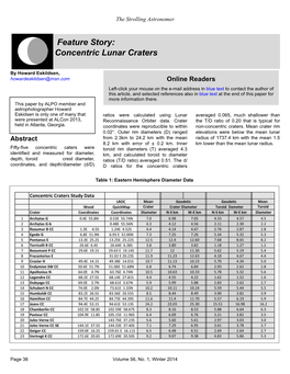 Concentric Lunar Craters