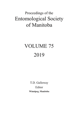 Proc Ent Soc Mb 2019, Volume 75