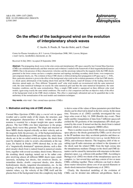 On the Effect of the Background Wind on the Evolution of Interplanetary Shock Waves