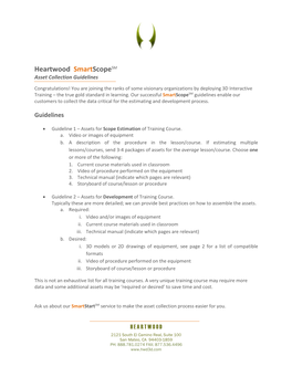 Heartwood Smartscopesm Asset Collection Guidelines