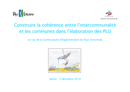 Construire La Cohérence Entre L'intercommunalité Et Les Communes