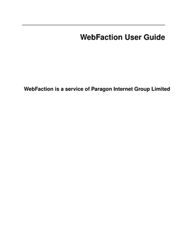 Webfaction User Guide