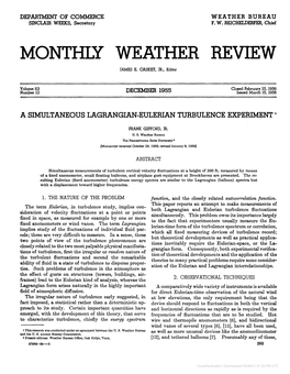 Monthly Weather Review James E