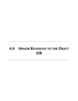 Minor Revisions to the Draft Eir