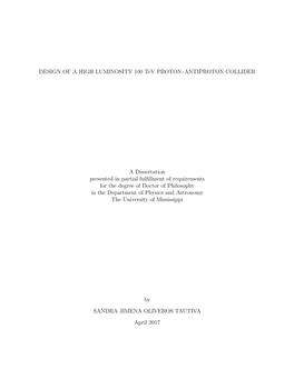 DESIGN of a HIGH LUMINOSITY 100 Tev PROTON -ANTIPROTON COLLIDER