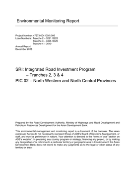 47273-005: Integrated Road Investment Program – Tranche 3