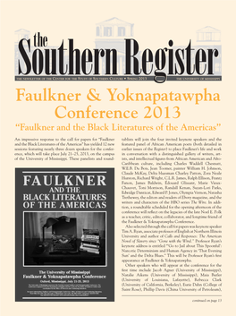 Faulkner & Yoknapatawpha Conference 2013