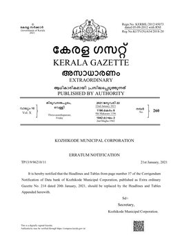 Kozhikode Corporation Data Bank Erratum.Pdf