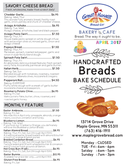 Savory Cheese Bread Monthly Feature