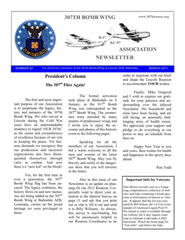 307Th Bomb Wing Newsletter Association