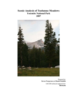 Scenic Analysis of Tuolumne Meadows Yosemite National Park 2007