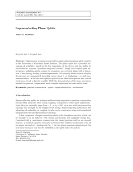 Superconducting Phase Qubits