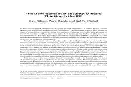 The Development of Security-Military Thinking in The