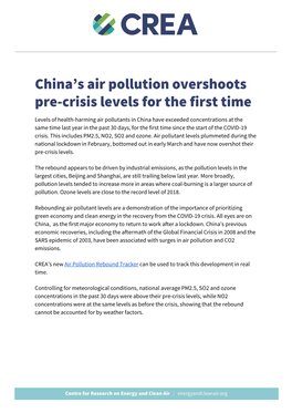 China Air Pollution Levels