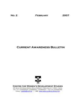 Current Awareness Bulletin