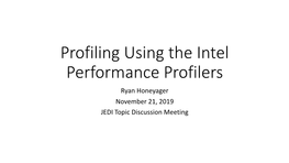 2019-11-20 Intel Profiling Tools