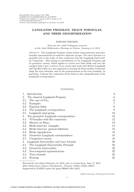 Langlands Program, Trace Formulas, and Their Geometrization