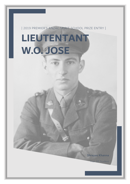 Lieutentant W.O. Jose