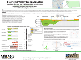 Flathead Valley Deep Aquifer: Geologic Setting and Hydrogeologic Implications John Wheaton, James Rose, Andy Bobst, Ali Gebril - Ground Water Investigation Program