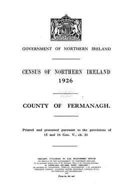1926 Census County Fermanagh Report