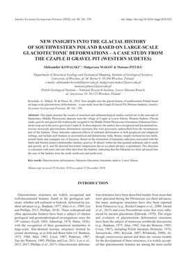 New Insights Into the Glacial History of Southwestern