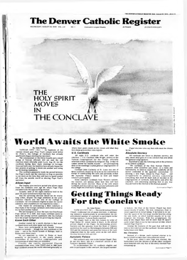 The Denver Catholic Register World Awaits the White Smoke