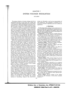 System Voltage Regulation