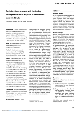 Still the Leading Antidepressant After 40 Years of Randomised Controlle