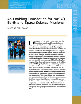 An Enabling Foundation for NASA's Earth and Space Science Missions