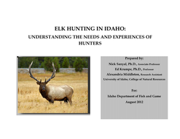 2012 Elk Hunter Survey