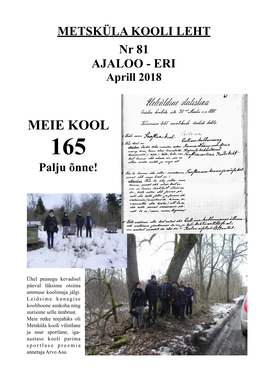 MEIE KOOL 165 Palju Õnne!