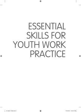 Essential Skills for Youth Work Practice