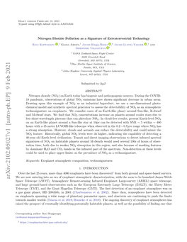 Nitrogen Dioxide Pollution As a Signature of Extraterrestrial Technology