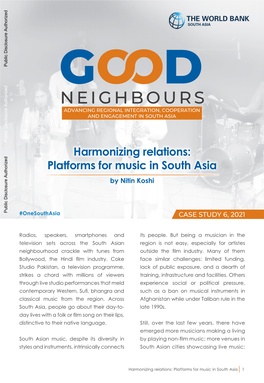 Platforms for Music in South Asia by Nitin Koshi