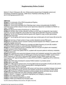 Whole-Exome Sequencing of Metastatic Cancer and Biomarkers of Treatment Response