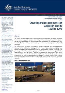 Ground Operations Occurrences at Australian Airports 1998 to 2008