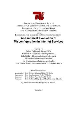 An Empirical Evaluation of Misconfiguration in Internet Services