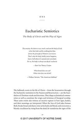 Eucharistic Semiotics