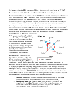 Key Takeaways from the 2018 Organizational Culture Assessment