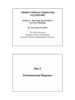 Part I Environmental Diagrams