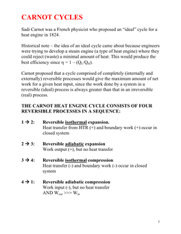 Carnot Cycles