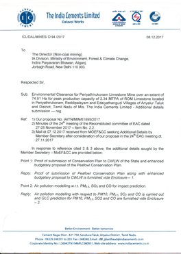 The India Cements Limited Dalavoi Works ~ ABUREAU of INDIAN OMS & EMS ISO 50001 STANDARDS