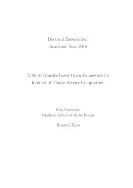 A State-Transfer-Based Open Framework for Internet of Things Service Composition