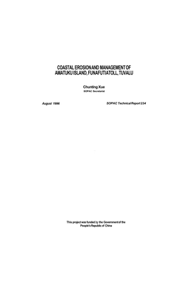 Coastal Erosion and Management of Amatuku Island, Funafuti Atoll, Tuvalu