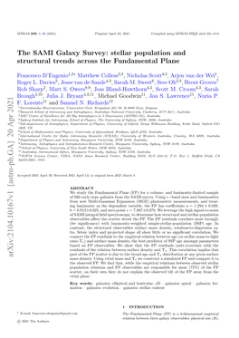 The SAMI Galaxy Survey: Stellar Population and Structural Trends Across the Fundamental Plane